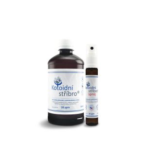 Koloidní stříbro 500 ml + 25 ml sprej 20 ppm