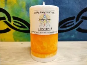 10,5 x 6 Válec bílo-oranžový (2. čakra) RADOSTNÁ