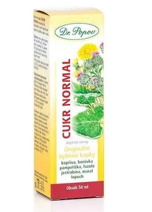 Cukr normal, originální bylinné kapky, 50 ml