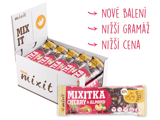 Mixitka BEZ LEPKU - Třešeň + mandle 45g