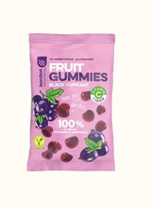 BOMBUS Ovocné bonbónky FRUIT GUMMIES Black Currant