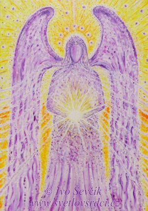 Kartička malá lesklá 9x6,5 Archanděl Metatron